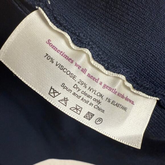 M.M. LaFleur The Sant Ambroeus Jardigan Crop Cardigan Sweater Navy Plus Size 1X - Picture 13 of 13